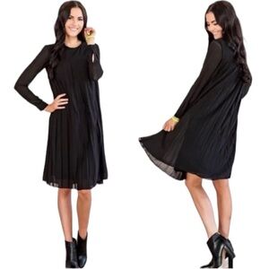 Rachel Parcell Savanna Tate Black Pleated Dress XL